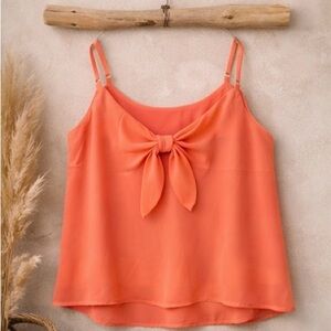 Vestique Tie Front Coral Cami Summer Beach Tank Top